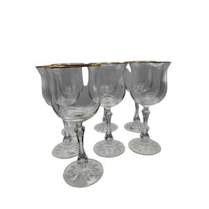 Towle Ardmore Pattern Crystal Wine Glasses